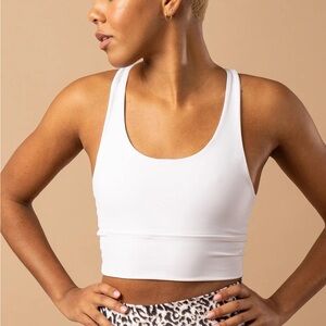 DYI Define Your Inspiration Elevate Racer Back Sports Bra White Small